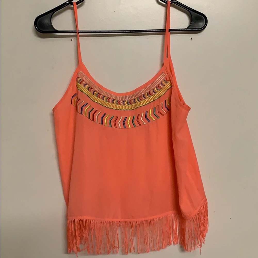 Bright orange shirt